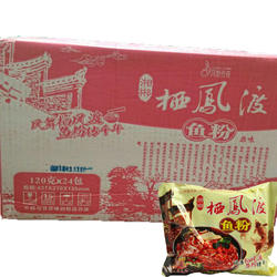 正宗栖凤渡鱼粉湖南郴州特产非油炸方便速食24包袋装宽米粉整箱辣