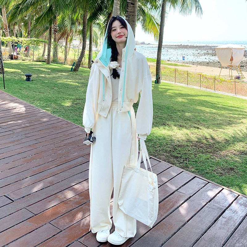 流行美式休闲运动女春秋盐系炸街卫衣炸街减龄时尚爆款,女装运动套装,浙宝288（原255）
