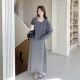 26春新款2B149-6206-P165控268条纹两件套连衣裙，女装连衣裙，2B149