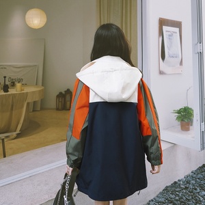 【新款】2022秋装新款藏青拼白工装风衣255-2231-P145控208图片