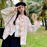 春季宽松型女新中式薄款短外套春夏秋季外套唐装日常复古古风印花，女装短外套，浙宝288（原255）