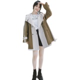 【现货】2022秋装新款撞色拼接风衣255-2227-P145控208，女装风衣，浙宝288（原255）