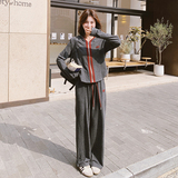 运动套装连帽秋冬春秋减龄百搭秋装阔腿时尚套装韩版春秋显瘦气质，女装套装/套裙，浙宝288（原255）