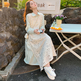 甜美叠穿刺绣镂空背心裙2025年春季新款宽松百搭长款连衣裙潮，女装连衣裙，浙宝288（原255）
