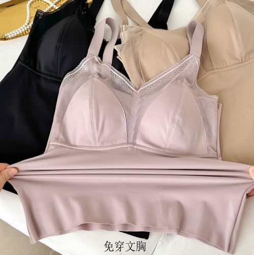 大码保暖背心秋冬款磨毛打底上衣