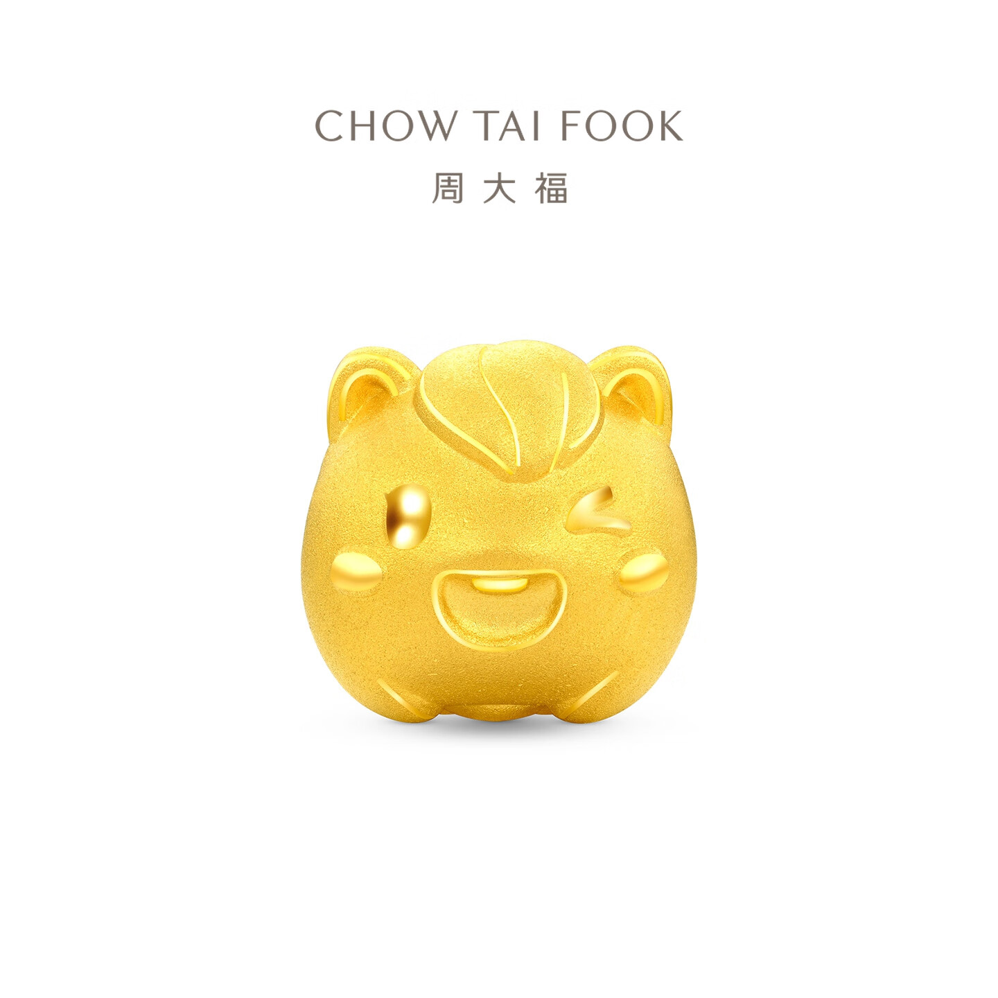 周大福马年生肖小马头黄金吊坠