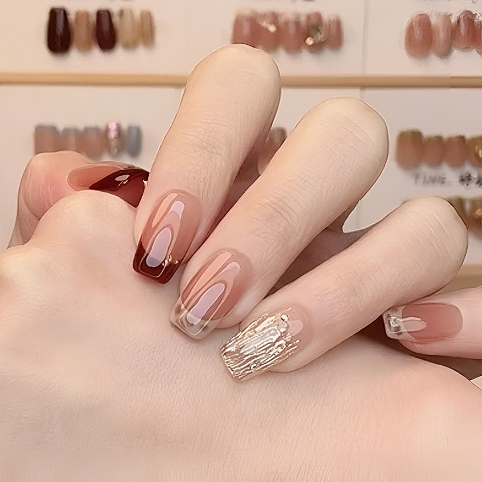 秋冬简约法式裸色美甲穿戴甲短款2026新年高级感日常百搭假指甲片,彩妆/香水/美妆工具,穿戴甲/甲片,淘宝优惠券,粉丝福利购,淘宝优惠卷