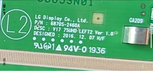 LG75寸LC750EGY.SKM3原厂液晶屏幕 边板6870S-2460A 售后合作商家