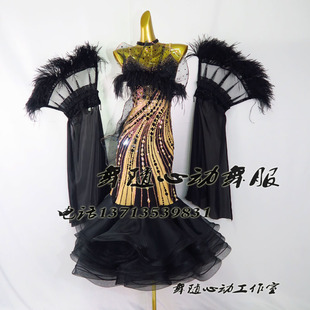 交谊舞大摆连衣裙新款交际舞演出华尔兹表演裙摩登舞裙高档国标舞