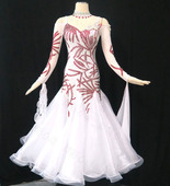 成人国标舞2018大摆连衣裙 摩登比赛舞裙新款 交谊舞裙 华尔兹舞裙