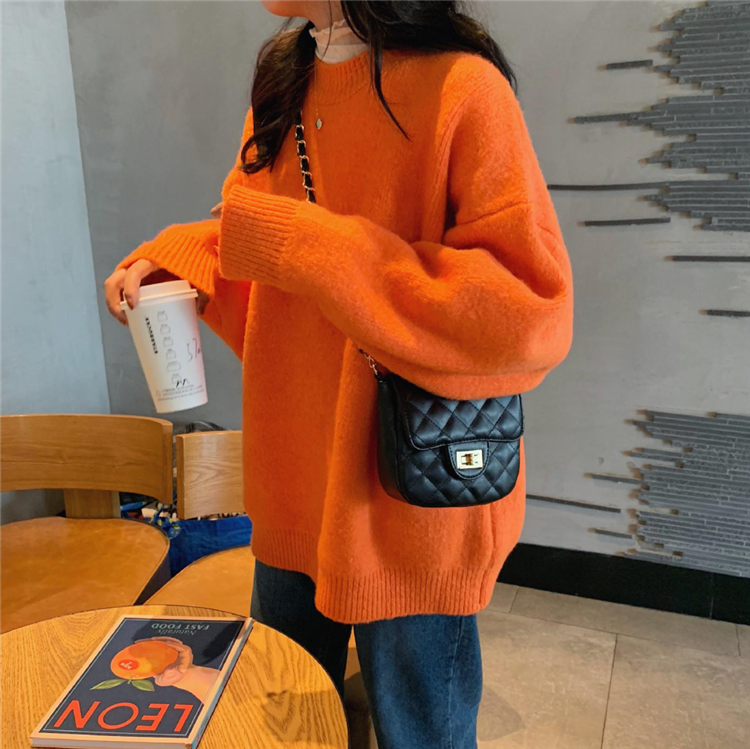 sweater Easy Lazy wind 2019 Autumn and winter new pattern Korean Edition Socket Long sleeve thickening Primer knitting Exorcism jacketin the Women's clothing/Boutique , Sweaters  category - from Buy2taobao.com to provide professional Taobao agent buy service
