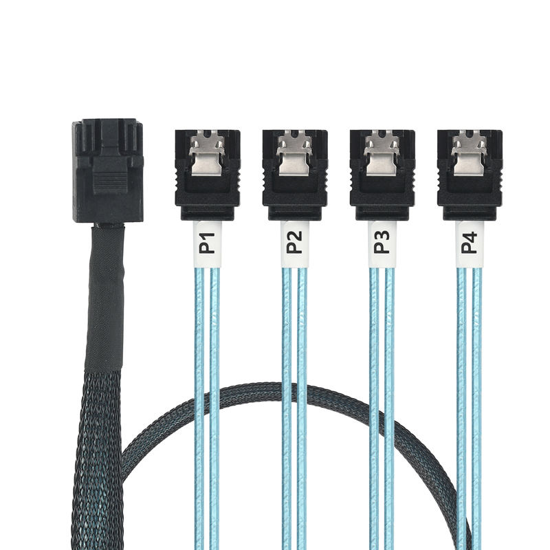 迷你SAS HD 12GB数据线 SFF-8643L转4个SATA 一拖四数据线