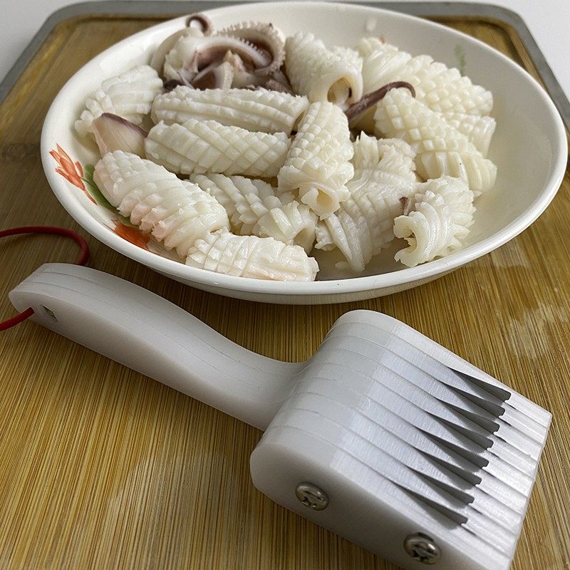 鱿鱼切花刀切鱿鱼花刀神器多功能鲍鱼章鱼墨鱼不锈钢郡花打花刀器