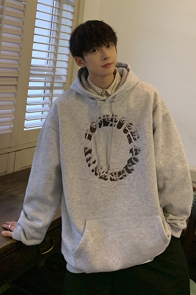 @港风连帽卫衣东东秋冬男外套情侣潮暗黑打底衫W3024-P45控68,男装卫衣,星座216(原A116)