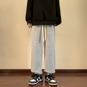 脚口铜扣织带开叉高品质包边直筒抽绳卫裤休闲裤DYK001-P55控78图片