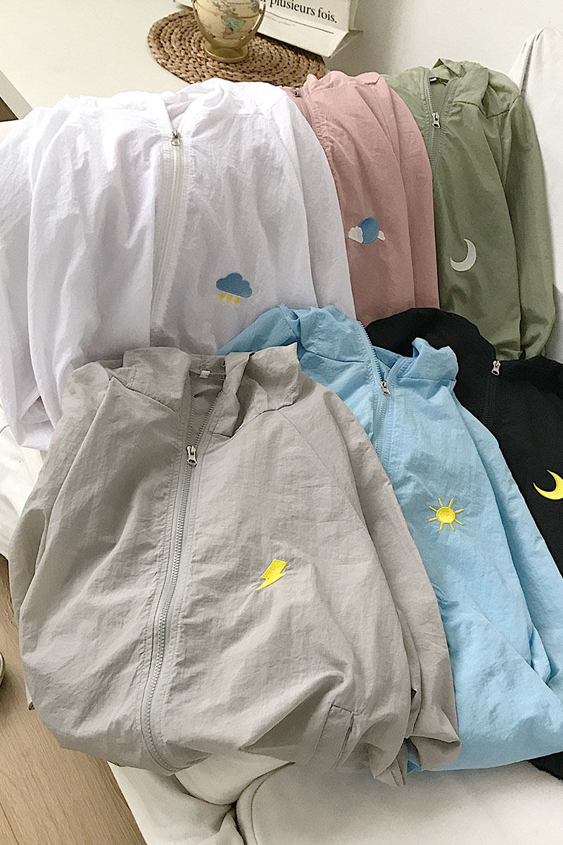 @港风平铺防晒衣服薄款夹克宽松大码连帽开衫外套JK15-特P35控48,男装夹克,星座216(原A116)