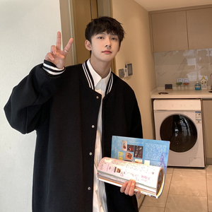 440克开衫卫衣纯色排扣棒球服秋冬潮抖音男棉套头外套DYW001-P90图片
