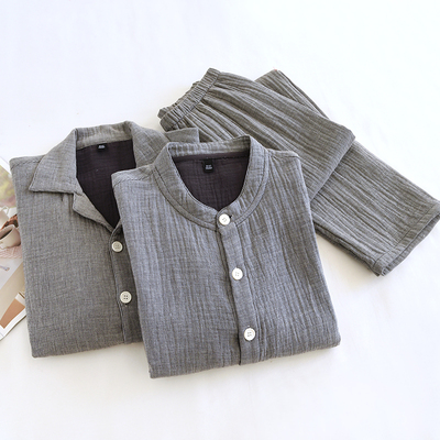 睡衣男春秋纯棉四层纱布2024新款