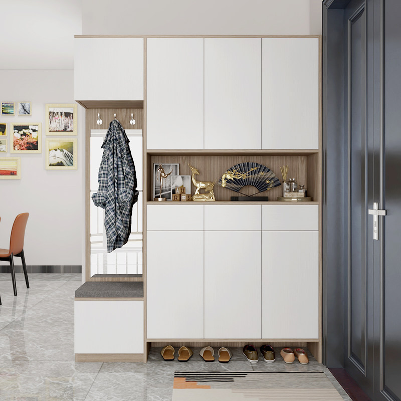 家用门口鞋柜大容量收纳玄关柜储物柜进门鞋柜一体靠墙入户门厅柜