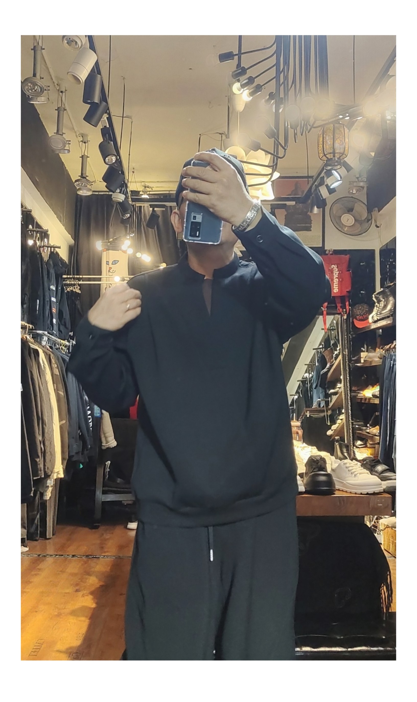 【空气蛹云朵感】高端设计圆领卫衣男春宽松假两件休闲长袖上衣潮