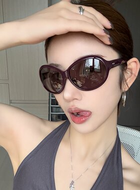 复古酒红大框显瘦防UVB太阳镜