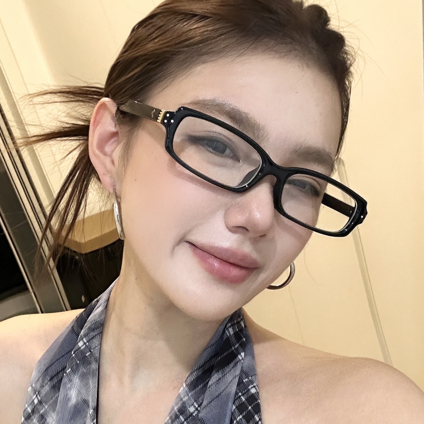 复古小方黑框眼镜女潮素颜防蓝光