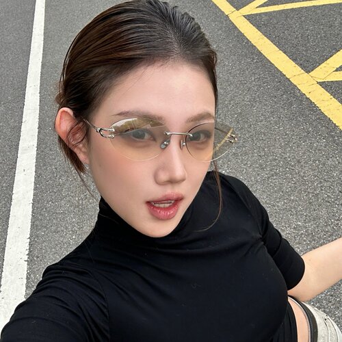 无框水银猫眼GM墨镜显瘦高级感
