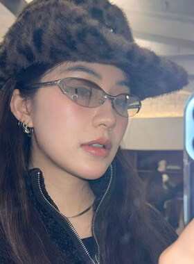 水银半无框猫眼方圆脸显瘦太阳镜