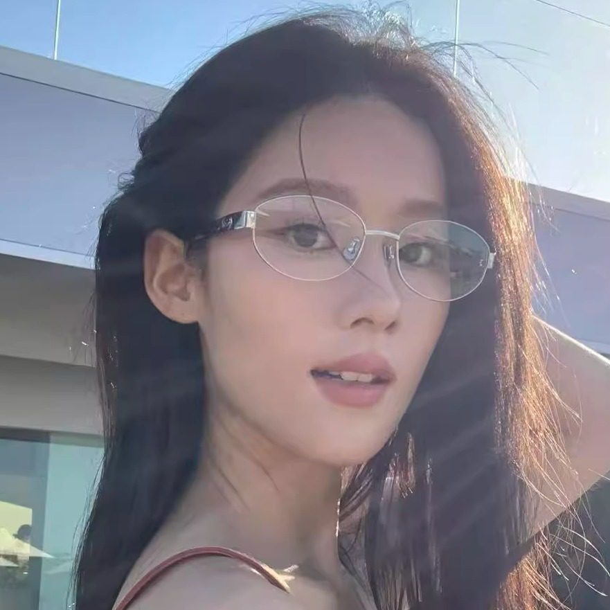 金属老钱风椭圆猫眼素颜眼镜女清冷纯欲风配近视度数高智感显脸小,ZIPPO/瑞士军刀/眼镜,定制成品光学镜,淘宝优惠券,粉丝福利购,淘宝优惠卷