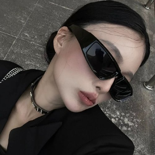 佳柚Y2K网感骑行防风墨镜男