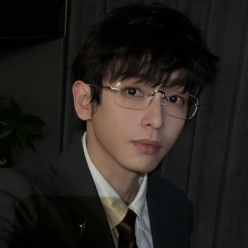 彭昱畅同款无边框金属眼镜配近视