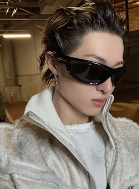 复古黑框骑行嘻哈太阳镜马丁同款