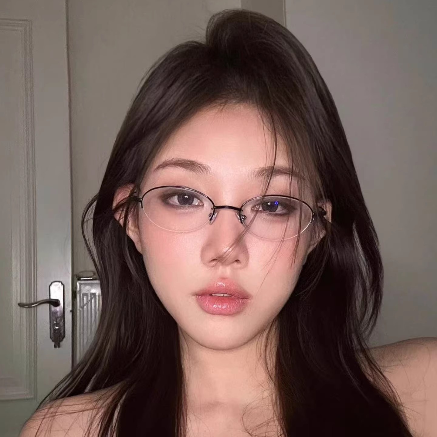 日系宅女二次元动漫小框椭圆眼镜