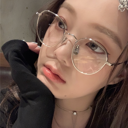 jennie同款网红超轻眼镜框架防蓝光可配近视女韩版潮ins素颜金边 - 封面