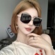 复古白色大框多边曲面镜片太阳眼镜女方圆脸显瘦欧美风高级感墨镜