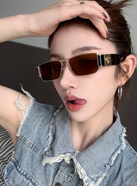 老钱风复古茶色显瘦圆脸墨镜女