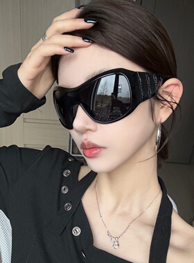 超大框面罩太阳眼镜户外Y2K欧美风飞行墨镜防紫外线运动女高级感