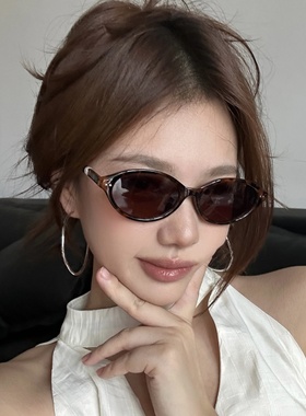 月神系列欧美豹纹复古高级感墨镜