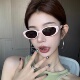 复古少女心嫩粉色猫眼墨镜韩女方圆脸显瘦高级感防晒太阳镜辣妹风