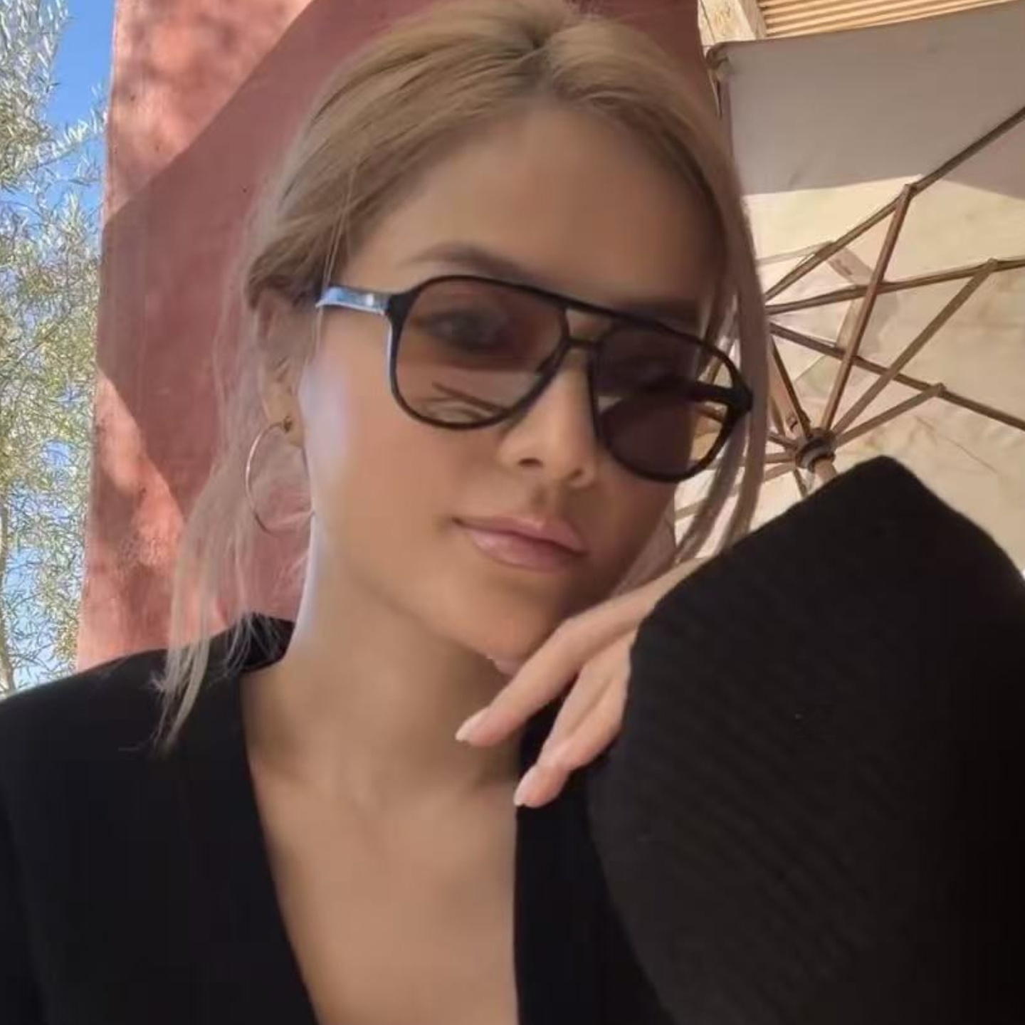 复古黑框茶色大框方圆脸显瘦墨镜