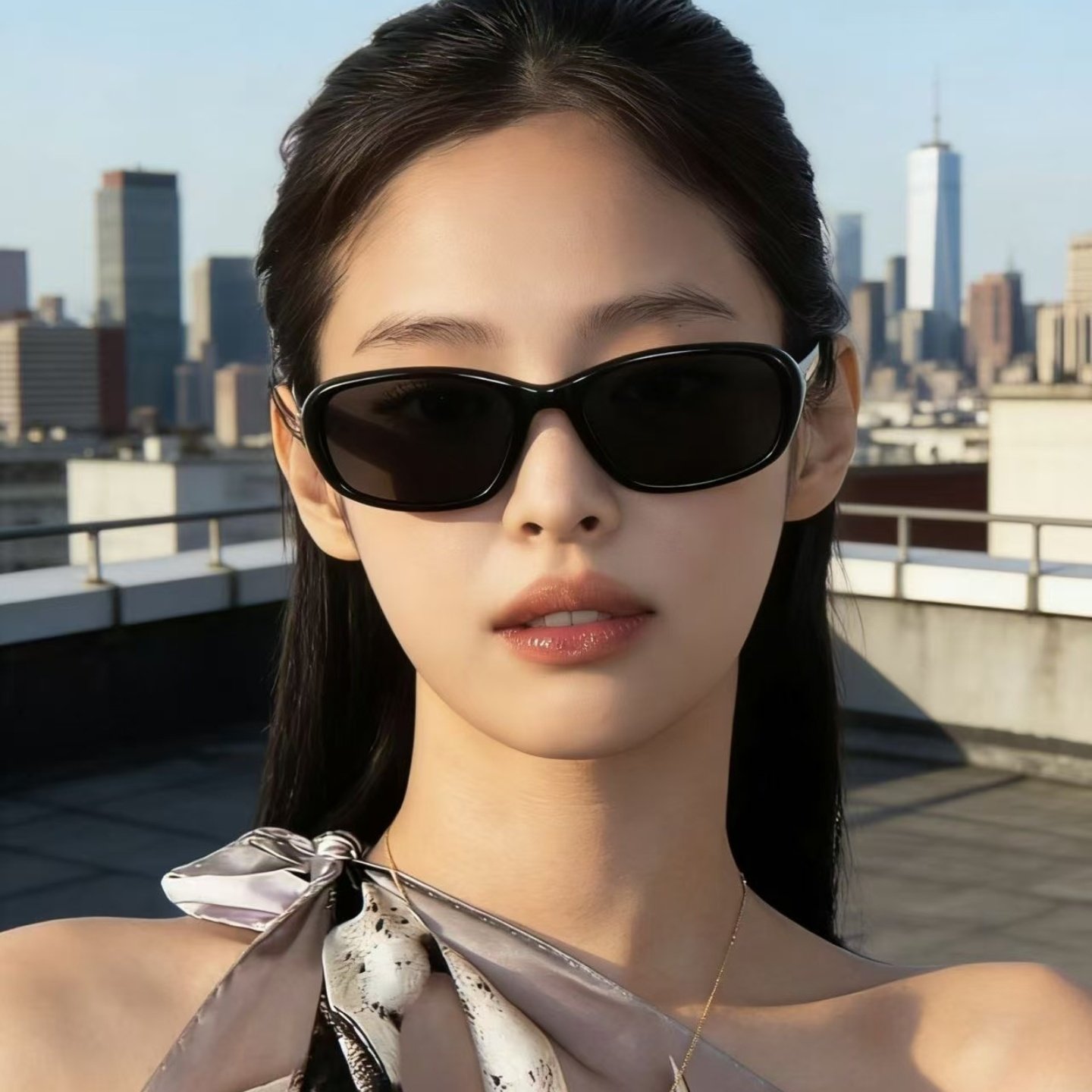 韩女jennie金珍妮款复古黑色猫眼墨镜方圆脸显瘦高级感百搭太阳镜,ZIPPO/瑞士军刀/眼镜,太阳眼镜,淘宝优惠券,粉丝福利购,淘宝优惠卷