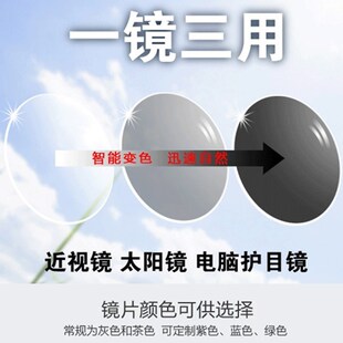 1.67非球面树脂 变色灰变色茶变色粉薄轻近视2片 1.61 1.56