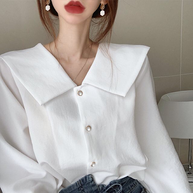 已鬼馬系少女 BLOUSE 海軍領襯衣