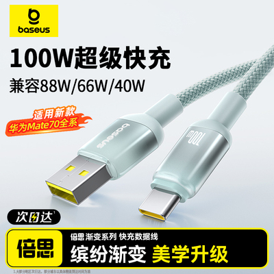 倍思type-c充电线100W数据线