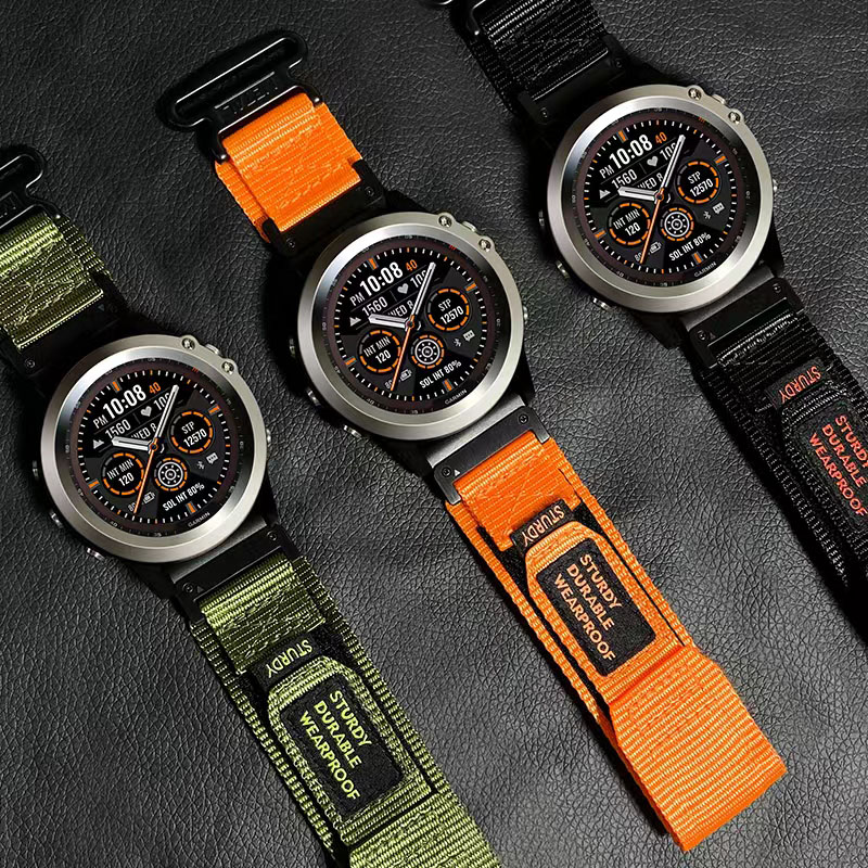 登山款尼龙编织适用佳明手表表带