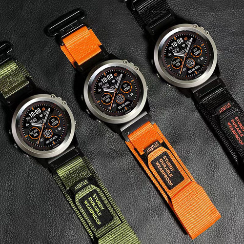 登山款尼龙编织适用佳明手表表带