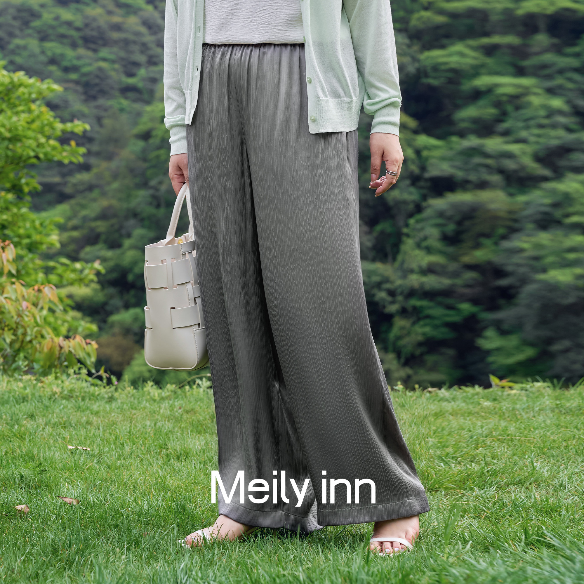 美丽客栈原创高端大码女装胖mm200斤直筒裤薄款宽松慵懒风休闲裤