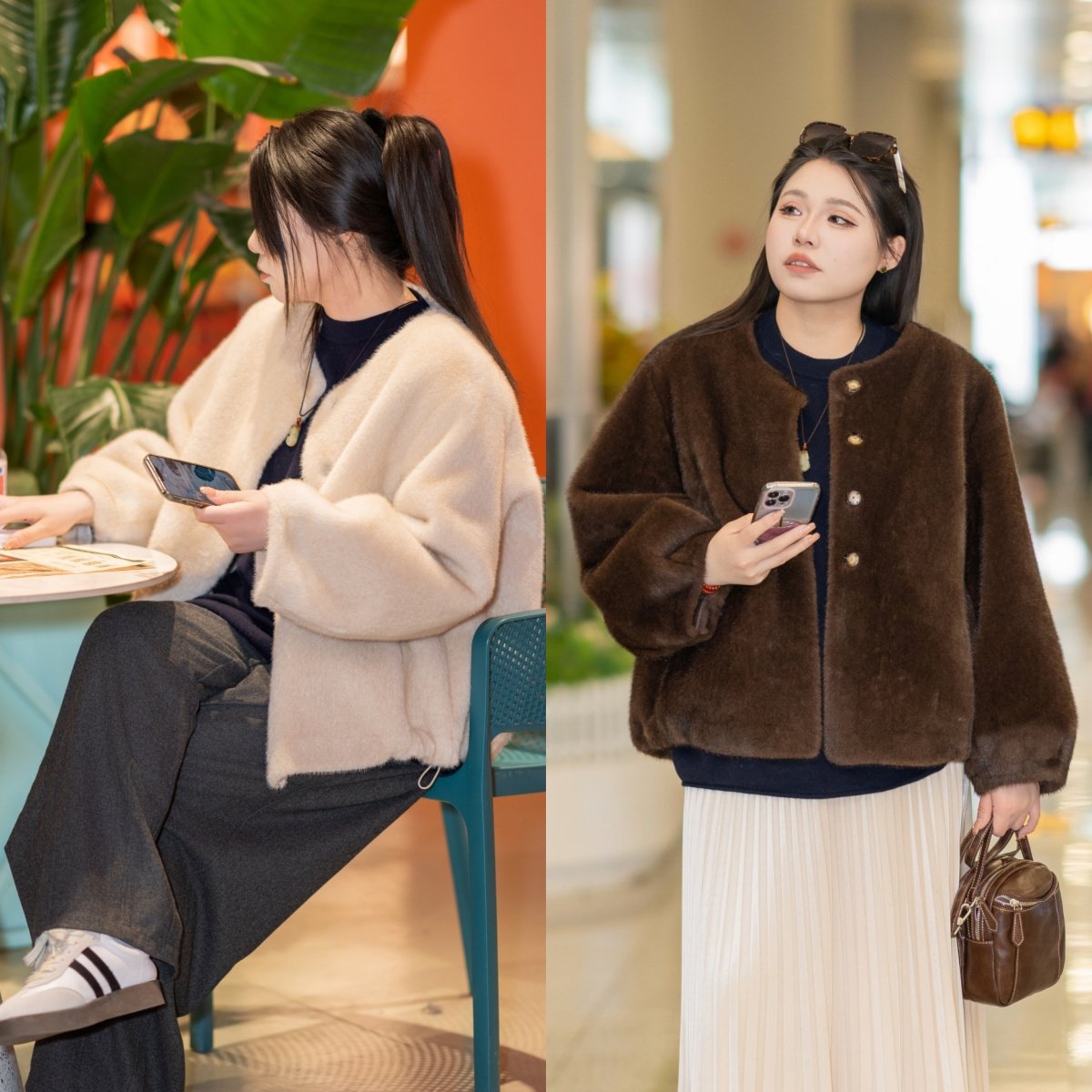 美丽客栈高端大码女装2026新款环保皮草外套胖mm200斤千金中古风