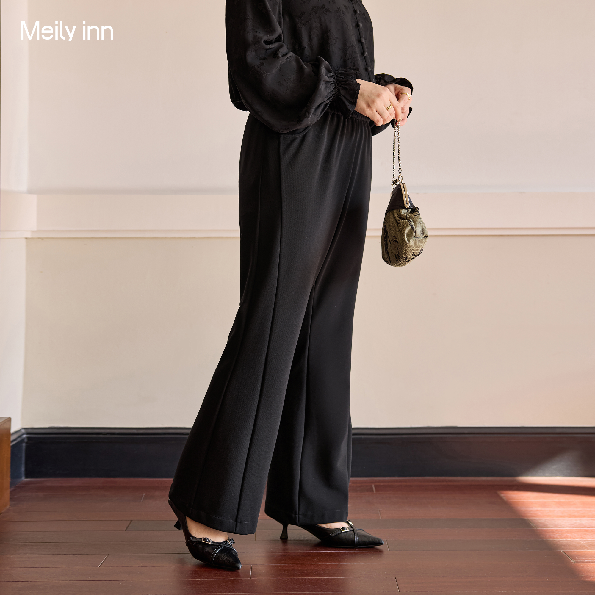 美丽客栈高端大码高腰喇叭裤女胖mm显瘦梨形身材垂感修身弹力长裤,女装/女士精品,大码裤装,淘宝优惠券,粉丝福利购,淘宝优惠卷