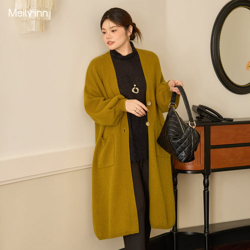 美丽客栈大码女装羊毛兔毛外套